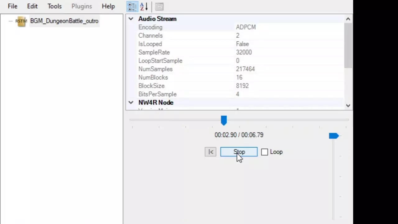 Ticking sound in bfstm