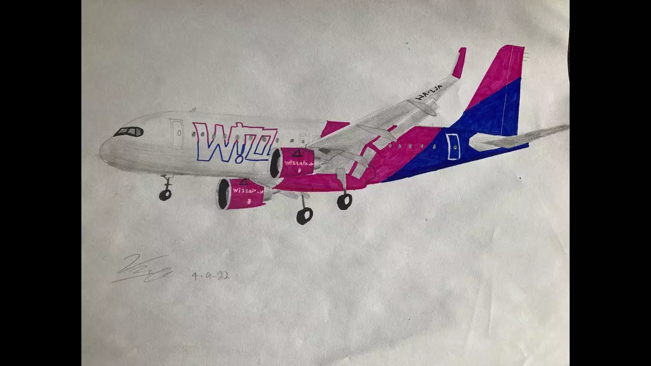 Thumbnail for Wizz Air A320neo | Timelapse Drawing