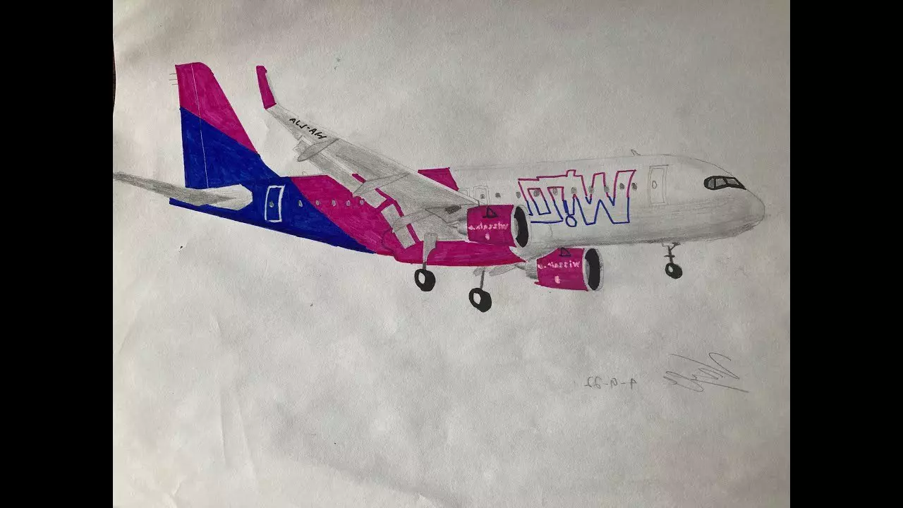 Thumbnail for Wizz Air A320neo REVERSE Timelapse Drawing