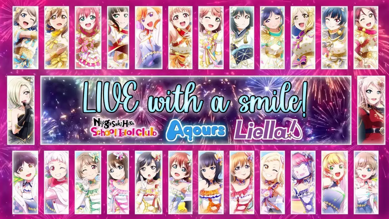 Thumbnail for LIVE with a smile! - Aqours x Nijigasaki x Liella! [FULL ENG/ROM LYRICS + COLOR CODED] | Love Live!