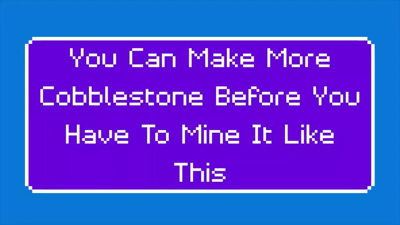 Thumbnail for How to make an automatic Cobblestone Generator