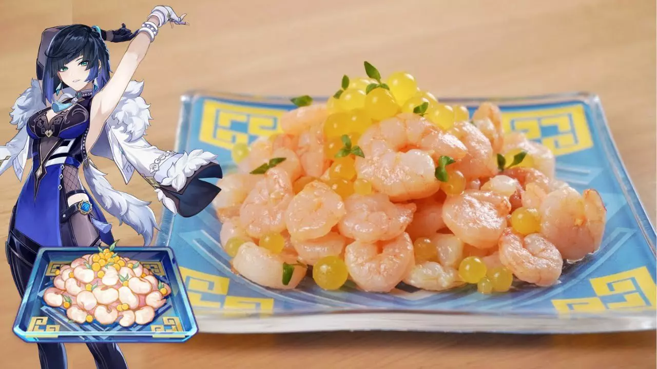Thumbnail for Genshin Impact: Yelan's specialty, "Dew-Dipped Shrimp" / 原神料理 夜蘭のオリジナル料理「美露エビ」再現