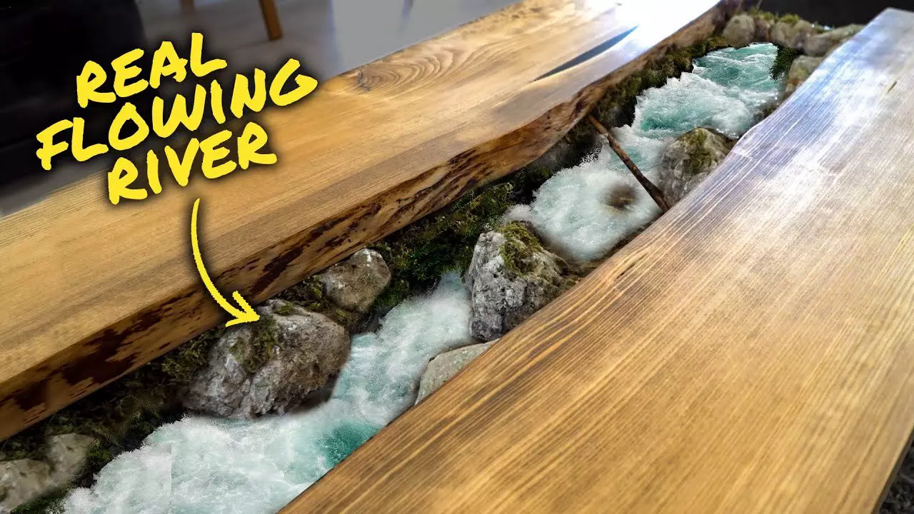 I built a River Table with a REAL RIVER In It