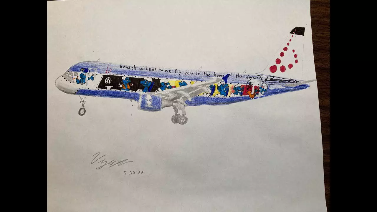 Thumbnail for Brussels Airlines A320 Smurf Livery | Timelapse Drawing