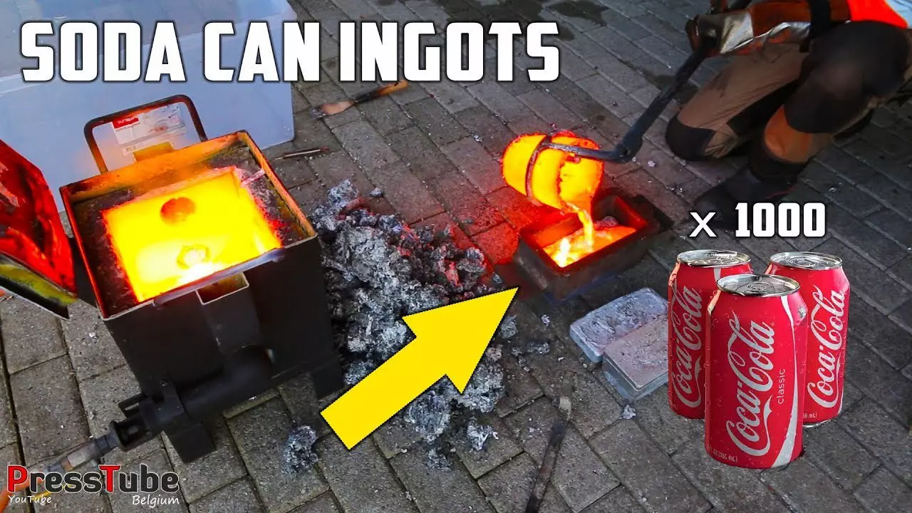 Thumbnail for Shredding & Melting 1000 Coca Cola Soda Cans Into Huge Aluminium Ingots