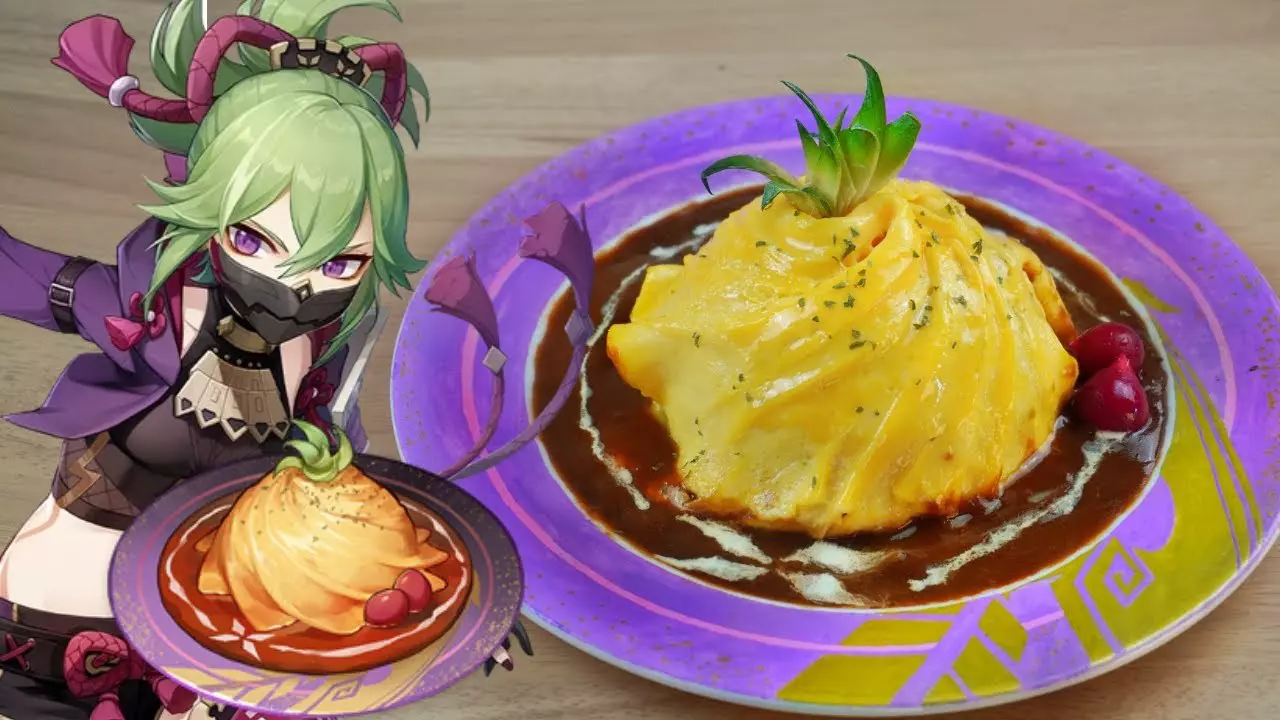 Thumbnail for Genshin Impact: Kuki Shinobu's specialty, "Omurice Waltz" / 原神料理 久岐忍のオリジナル料理「オムライス·ワルツ」再現